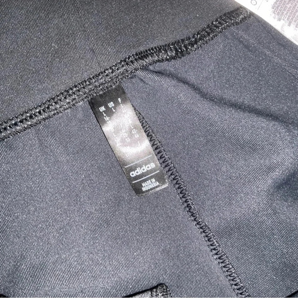 ADIDAS BLACK HIGH WAIsTED YOGA PANTS, SIZE LARGE - Picture 5 of 5